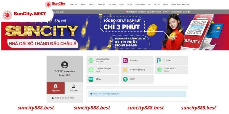 Điều kiện để anh em nạp tiền vào suncity