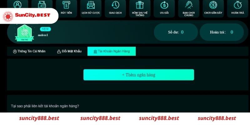 Rút tiền Suncity trên máy tính