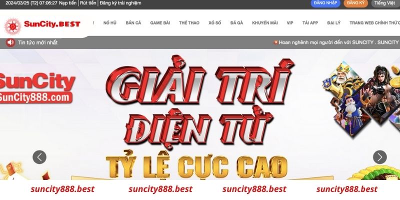 Những chương trình khuyến mại Suncity